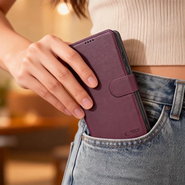 Tech-Protect Plånboksfodral För Galaxy S26 - Mulberry