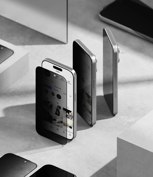 [2-Pack] Ringke Hærdet Glas Skærmbeskytter Til iPhone 18 Pro Privacy - Sort