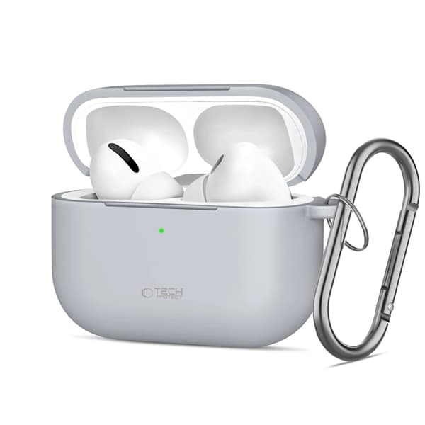 Tech-Protect Apple Airpods Pro 3 Etui Silikone Krog - Crayon Grå