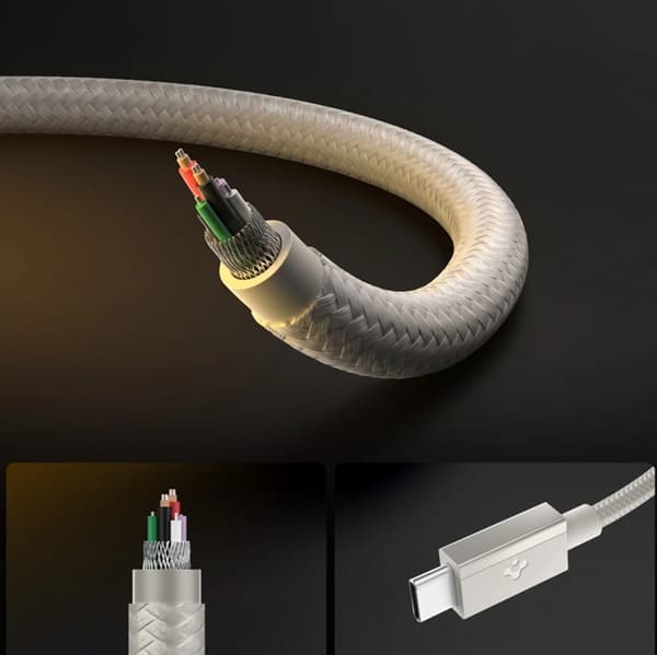 Spigen USB-C till USB-C Kabel EB6015CC Essential 1.5m 60W - Titanium