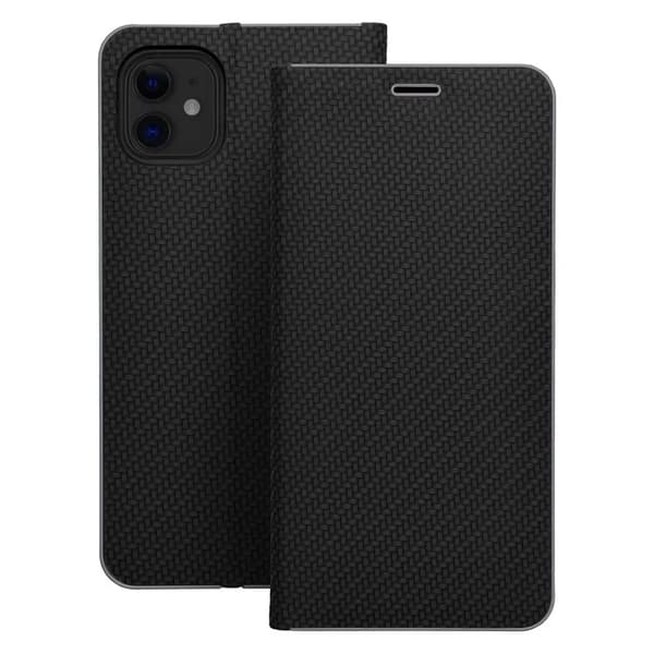 iPhone 17 Plånboksfodral Luna Carbon - Svart