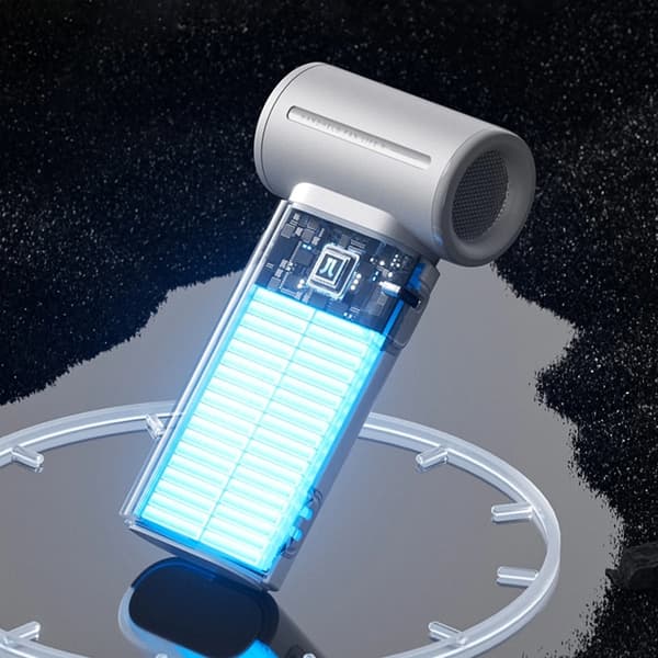 Jisulife Bärbar USB Handfläkt 3600 mAh Life9 - Grå