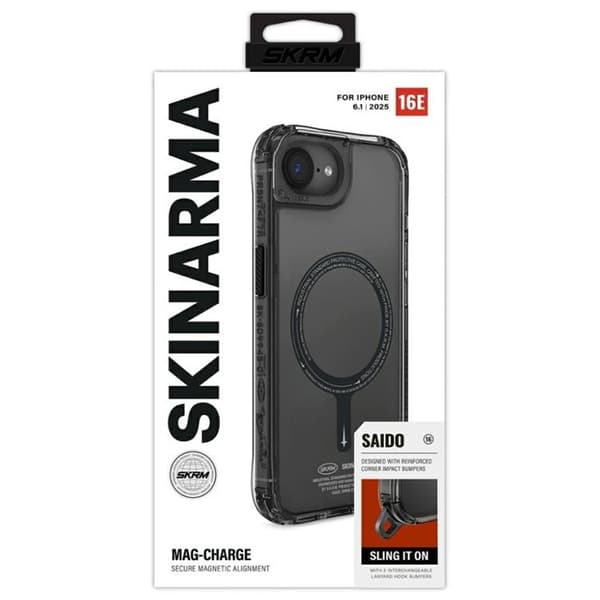 Skinarma Telefontaske til iPhone 16e MagSafe Saido - Sort