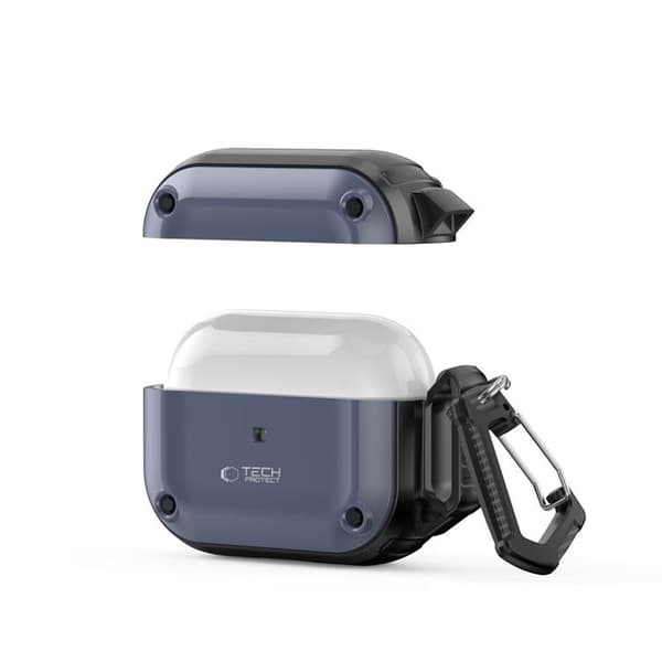 Tech-Protect Apple Airpods Pro 1/2 Skal Rough Hook - Stålblå