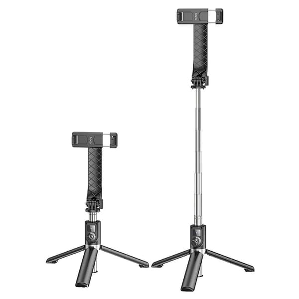 HOCO selfie stick with bluetooth remote control tripod K20 black