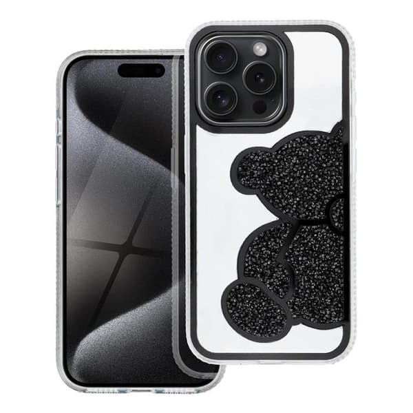 Telefontaske til iPhone 15 Pro Bamse - Sort