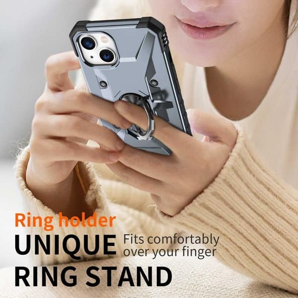 iPhone 14 Etui Ringholder Armor - Grå