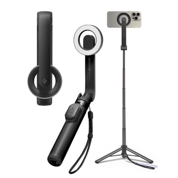 Spigen Magsafe Selfie Stick Bluetooth Stativ S571W - Sort