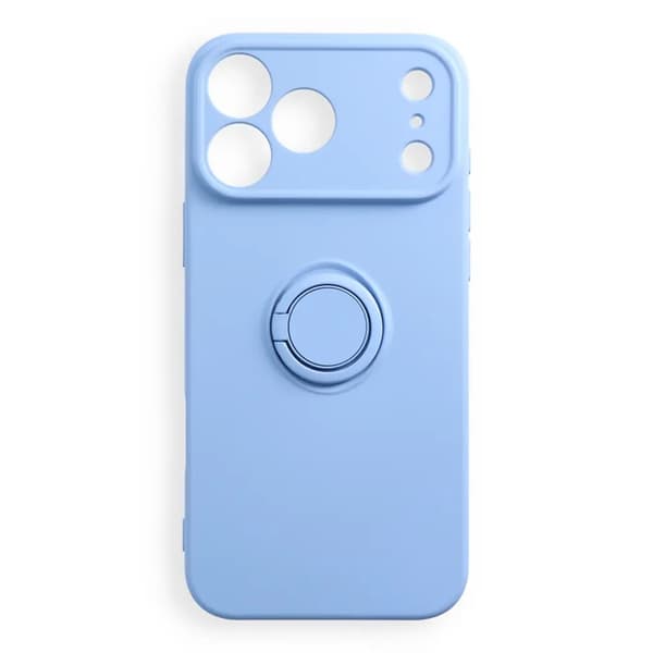 Mobilcover til iPhone 18 Pro Max Silikone Ring - Lyseblå