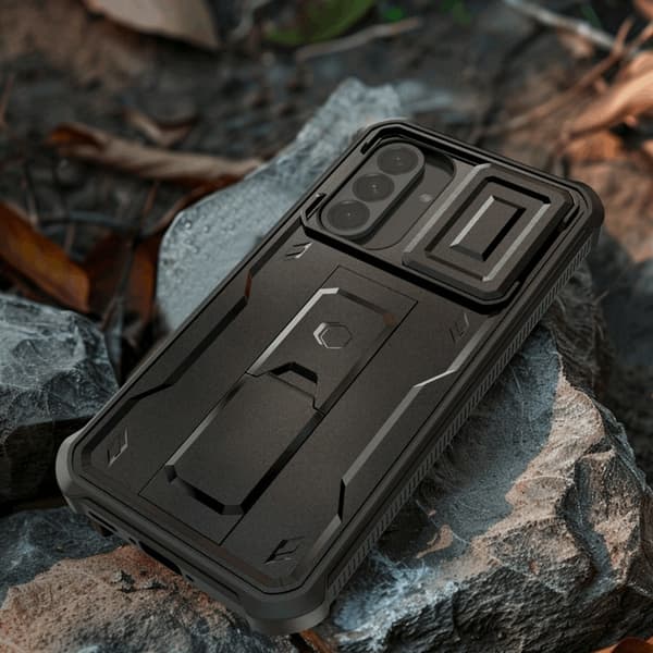 Tech- Protect telefontaske til Galaxy A56 5G Kevlar Cam Plus - Sort