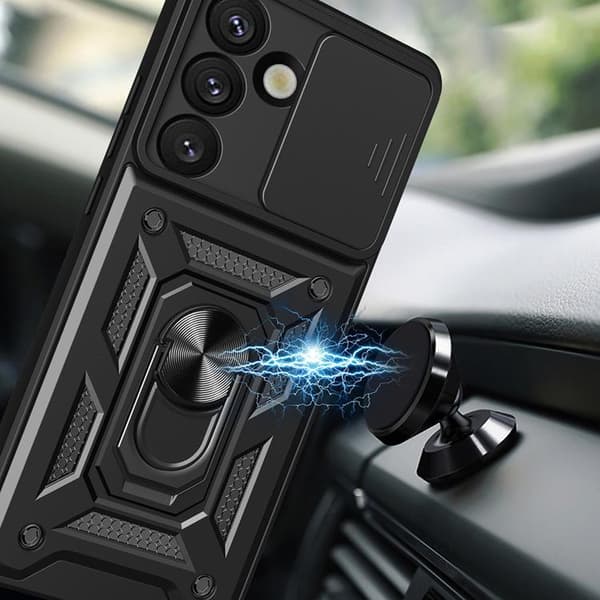 Mobilcover til Galaxy S26 Plus Hybrid Armor Camshield - Sort