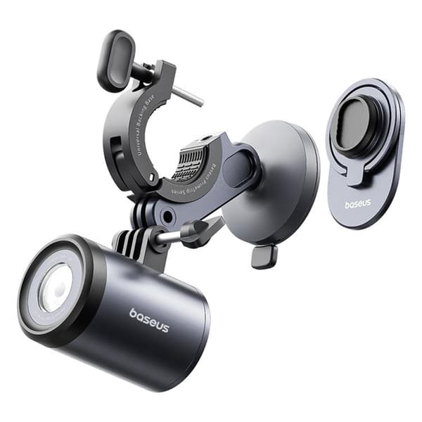 Baseus Universal IP68 LED-puhelinpidike 2-in-1-lampulla 3000mAh PrimeTrip - Harmaa