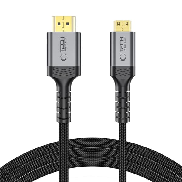 Tech-Protect Kabel Mini HDMI Til HDMI 2.1 Ultraboost 2m - Sort