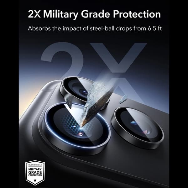 ESR Härdat Glas Kameraskydd för iPhone 18 Pro/18 Pro Max Armorite