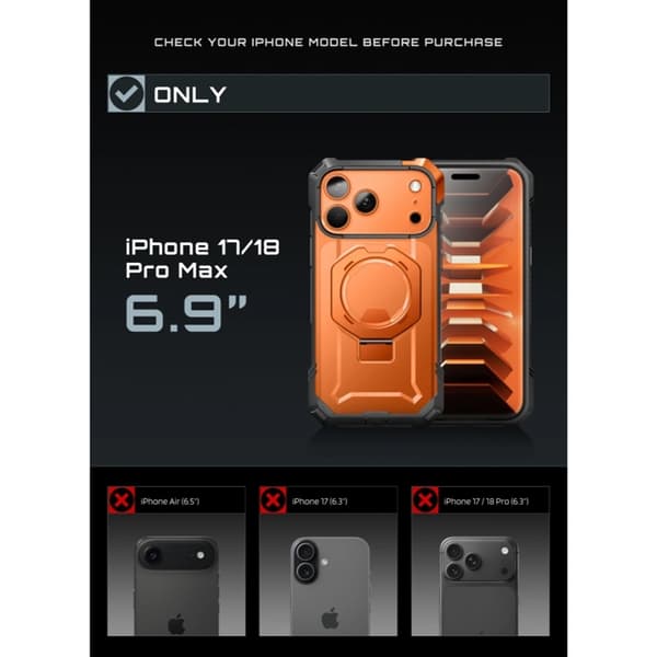 SupCase Mobilskal För iPhone 18 Pro Max/17 Pro Max Magsafe UB Grip - Coral