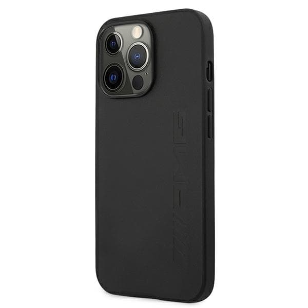 AMG Telefontaske til iPhone 13 Pro/13 Læder Varmstemplet - Sort