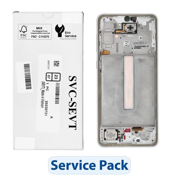 Galaxy A33 5G Skärm med LCD-display Service Pack - Vit
