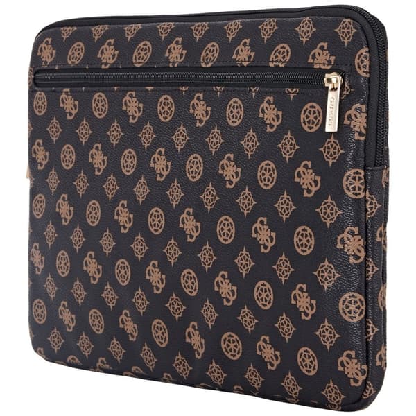 Guess Computertaske 14" Peony Frontlomme Trekantlogo - Sort