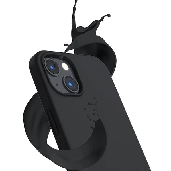 Sign iPhone 14 Plus Etui Flydende Silikone - Sort