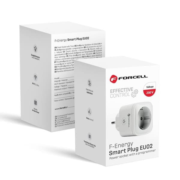 Forcell Smart Plug 230V med WiFi-understøttelse af Tuya/Amazon Alexa