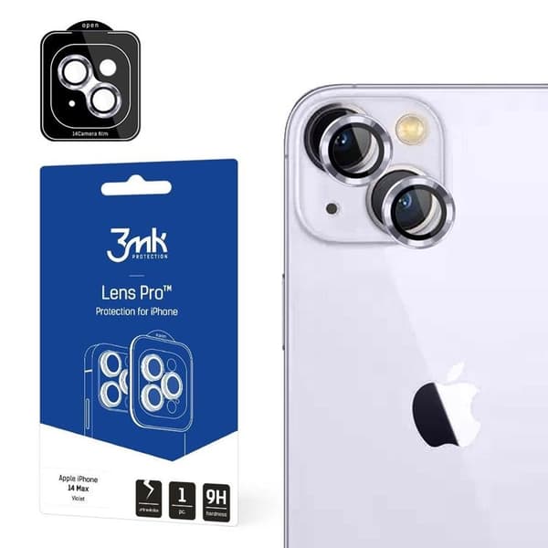 3MK Apple iPhone 14 Pro Kameraobjektivdæksel - Violet