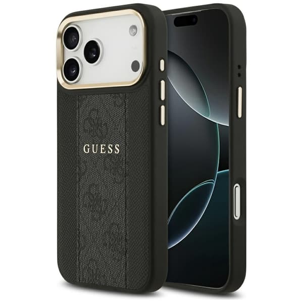Guess Telefontaske til iPhone 17 Pro Max Magsafe Stripe - Sort