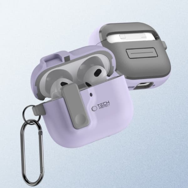 Tech-Protect Airpods 4 Skal Slim Hook - Lavender