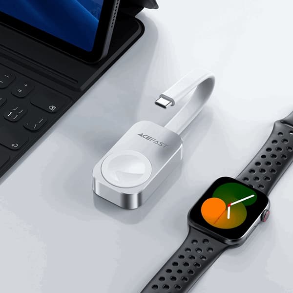 Acefast E21 5W trådløs oplader til Apple Watch - sølv