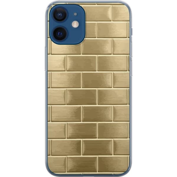 Taske til Apple iPhone 12 med gyldne mursten