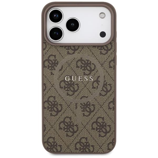 Guess Mobilskal till iPhone 18 Pro Max/17 Pro Max MagSafe 4G Ring Classic - Brun
