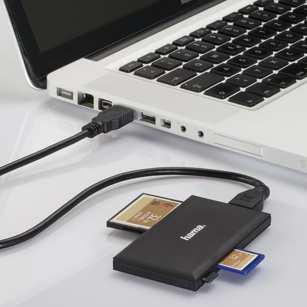 HAMA Kortinlukija USB 3.0 Multi SD/microSD/CF/MS Musta