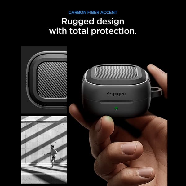 Spigen-kuori Galaxy Buds 4/4 Pro Rugged Armor - Mattamusta