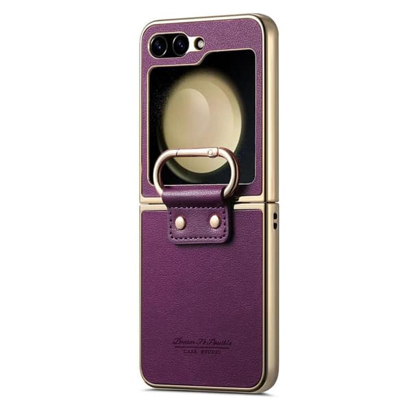 Mobilskal för Galaxy Z Flip 6 Electroplating Ring Kickstand