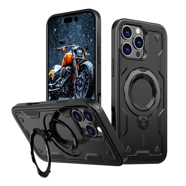 iPhone 16 Pro Max MagSafe Hybrid Armor Trendy -musta