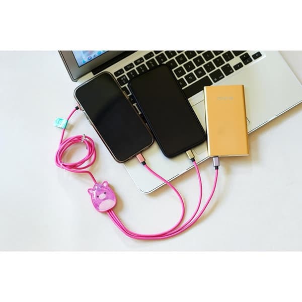 SQUISH Opladningskabel 1,2m Lola 3in1 USB-C/Micro/Lightning