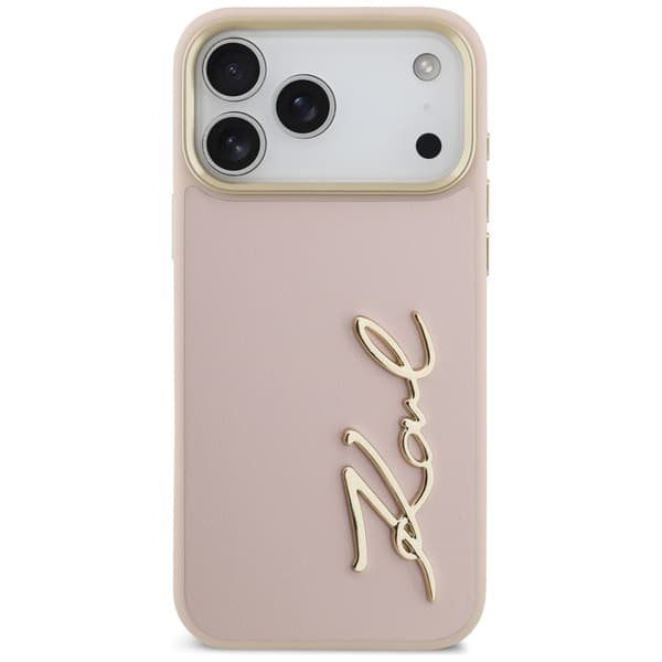 Karl Lagerfeld Mobilskal till iPhone 17 Pro Script Logo - Rosa
