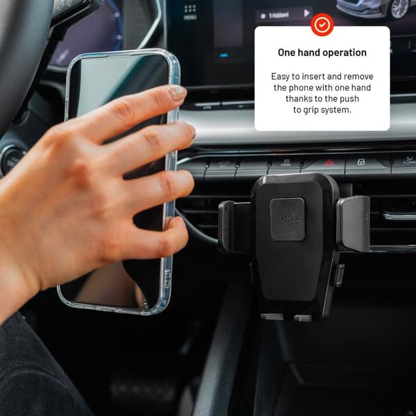 FIXED Iconiq Mobilholder til ventilationsgitter Sort