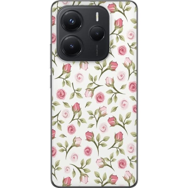 Telefontaske til Xiaomi Redmi Note 14 5G med blomster