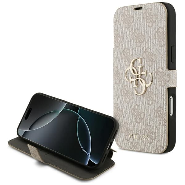 Guess iPhone 17 Pro Max Plånboksfodral Metal Logo - Rosa