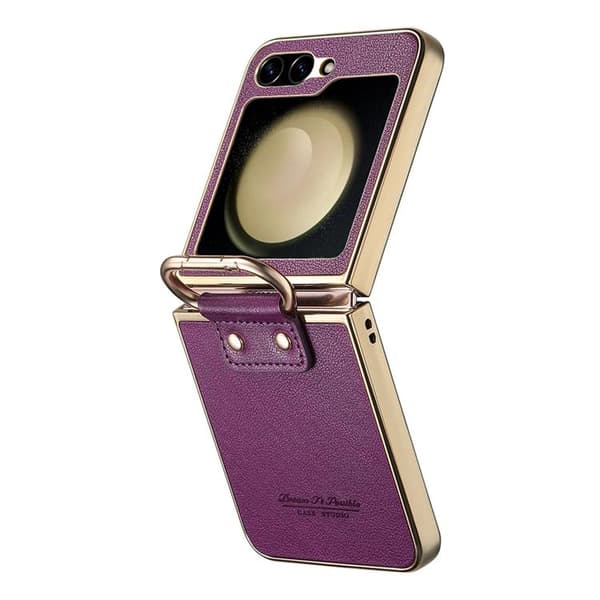 Mobilskal för Galaxy Z Flip 6 Electroplating Ring Kickstand