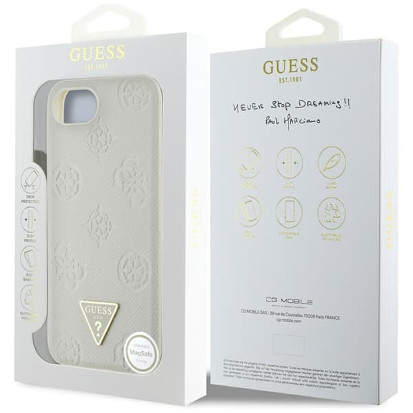 Guess Mobilskal till iPhone 16e Magsafe Triangle Logo - Beige