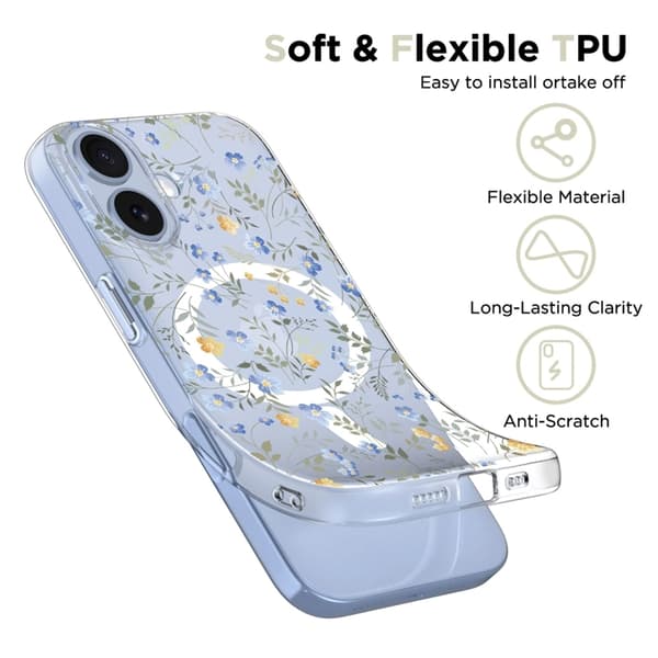 Tech-Protect telefonetui til iPhone 17 Magsafe Flexair - Forårsblomster