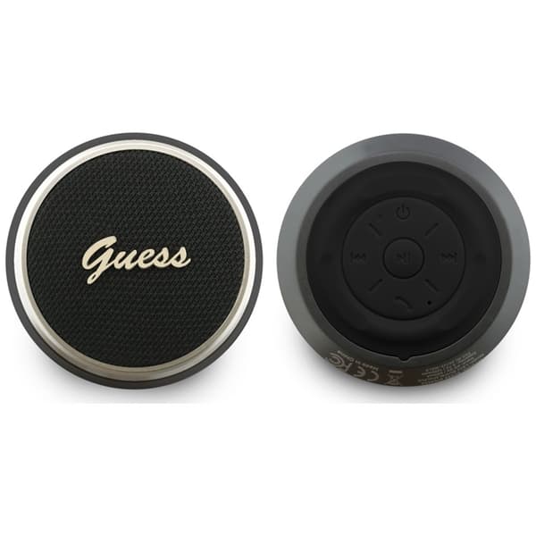 Guess Bluetooth Högtalare Script Metal Logo 5W - Svart