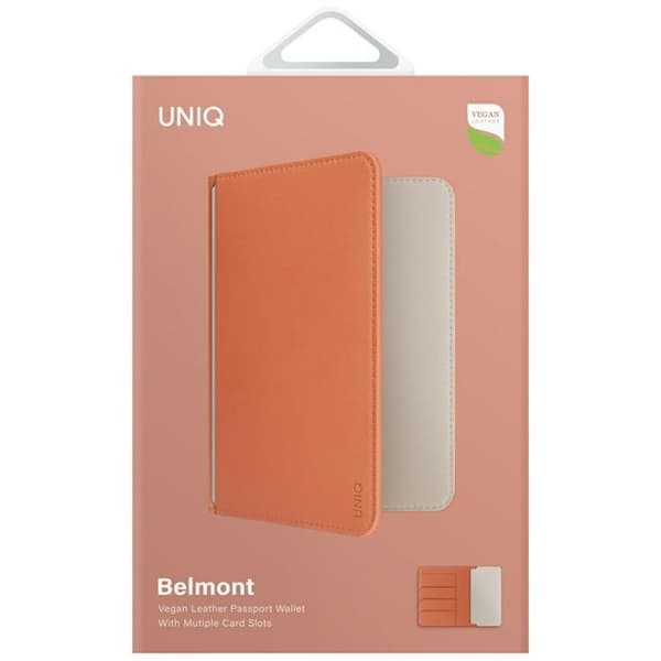 UNIQ Passinpidike Lompakko RFID Belmont - Terrakotta Ivory