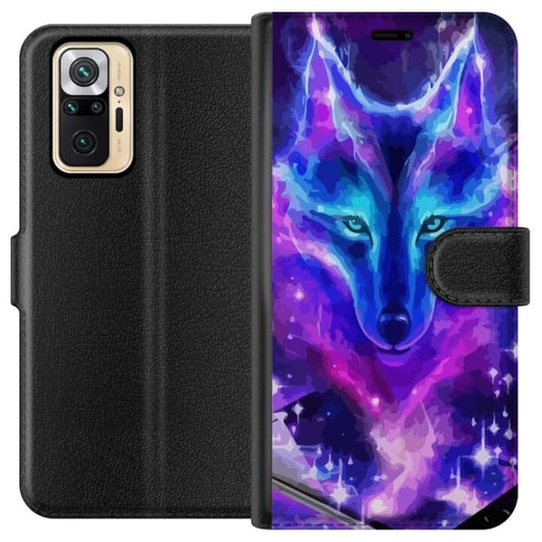 Plånboksfodral till Xiaomi Redmi Note 10 Pro med Neon Varg