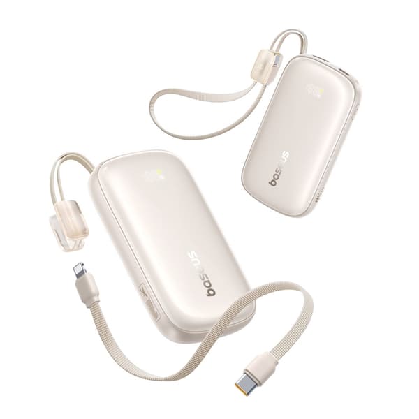Baseus Powerbank 10000mAh 45W med USB-C til Lightning Kabel - Titanium