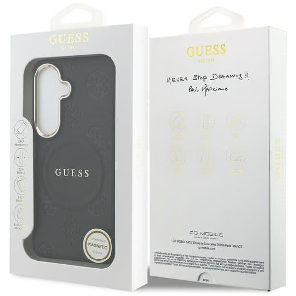 Guess Mobilskal För Galaxy S26 Plus MagSafe Saffiano Peony Embossed Ring