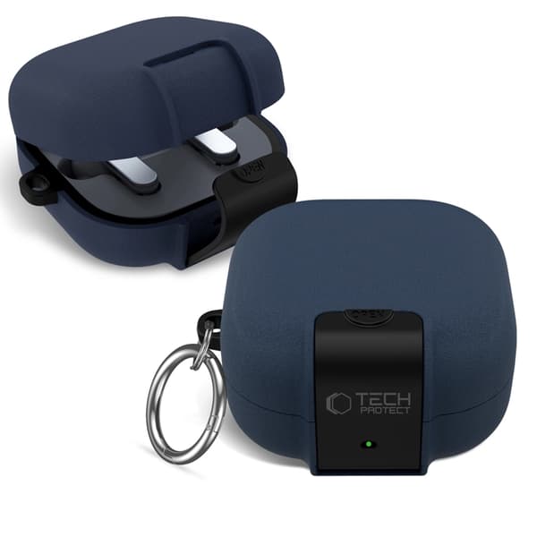Tech-Protect Cover Til Galaxy Buds 4/4 Pro Slim Hook - Fluffy Blå