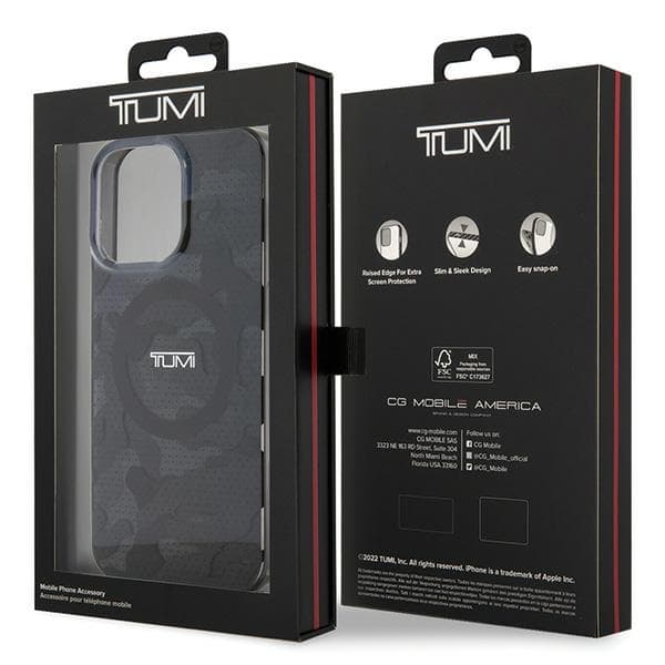 Tumi-puhelinkotelo iPhone 15 Pro Max MagSafe MagSafe Camo Print - Harmaa