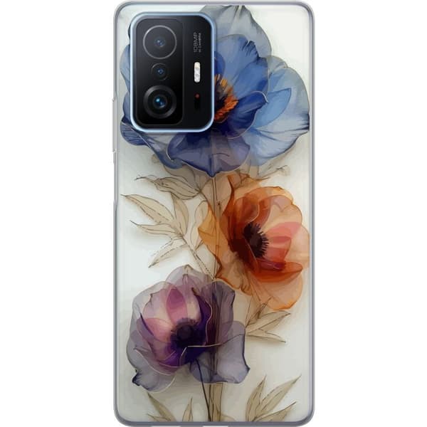 Telefontaske til Xiaomi 11T Pro med silkeblomster